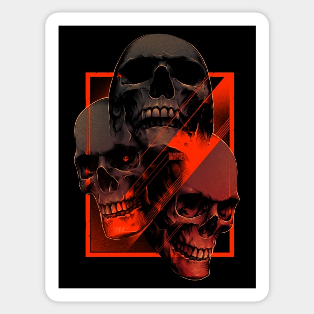 3 Skulls Sticker by BlackoutBrother